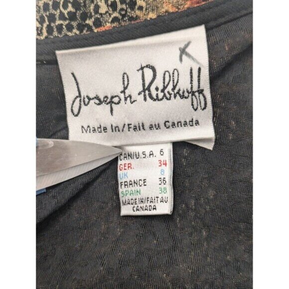 Vintage Joseph Ribkoff Animal Print Zip Up Jacket sz 6 Leopard Cheetah Snake - Picture 10 of 12